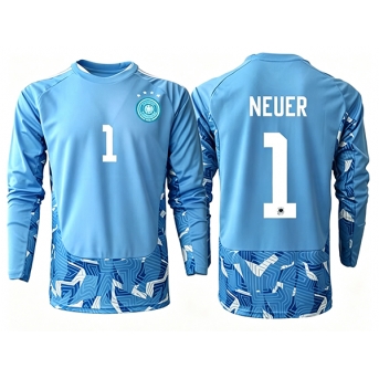 Billige Fotballdrakt Tyskland Manuel Neuer #1 Keeper Replika Bortedrakt VM 2026 Langermet
